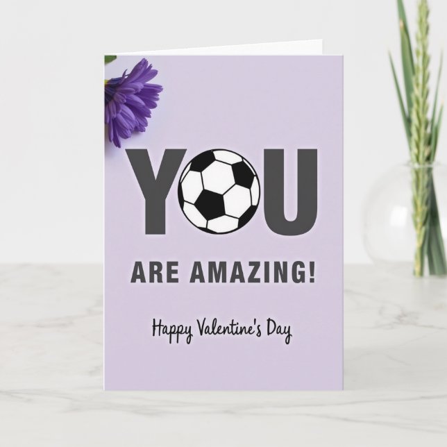Carte You Are Amazing Soccer Valentine Card (Devant)