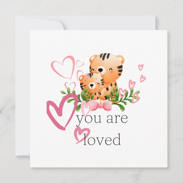 carte You are Loved Tiger (Devant)