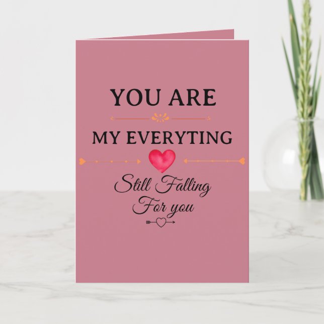 Carte You Are My Everything – Citation d'amour romantiqu (Devant)