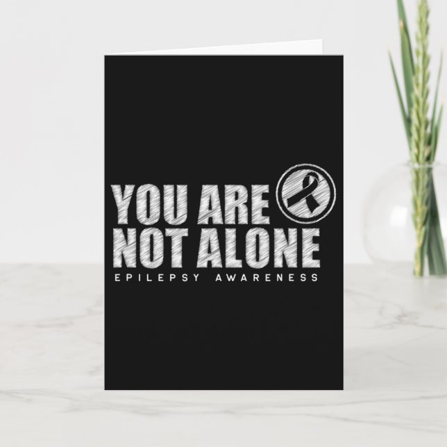 Carte You Are Not Alone Wear Purple Day Epilepsy Awarene (Devant)