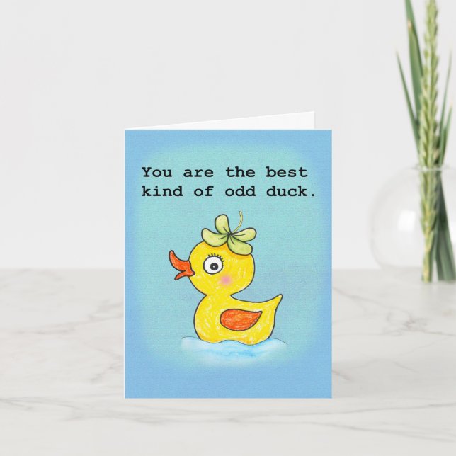 Carte You are the best kind of odd duck Valentines day (Devant)