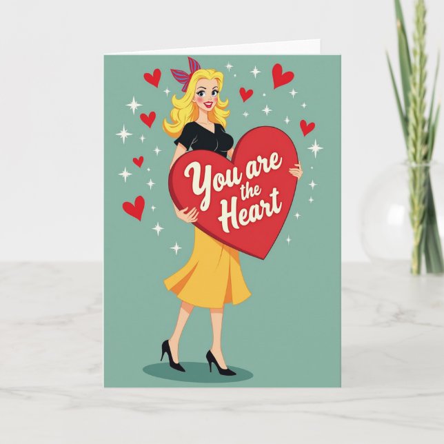 Carte You Are The Heart Of Me Love Card (Devant)