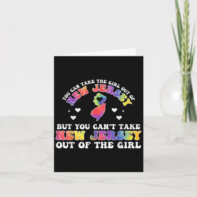 Carte You Can’t Take New Jersey Out Of The Girl Fun Tie- (Devant)