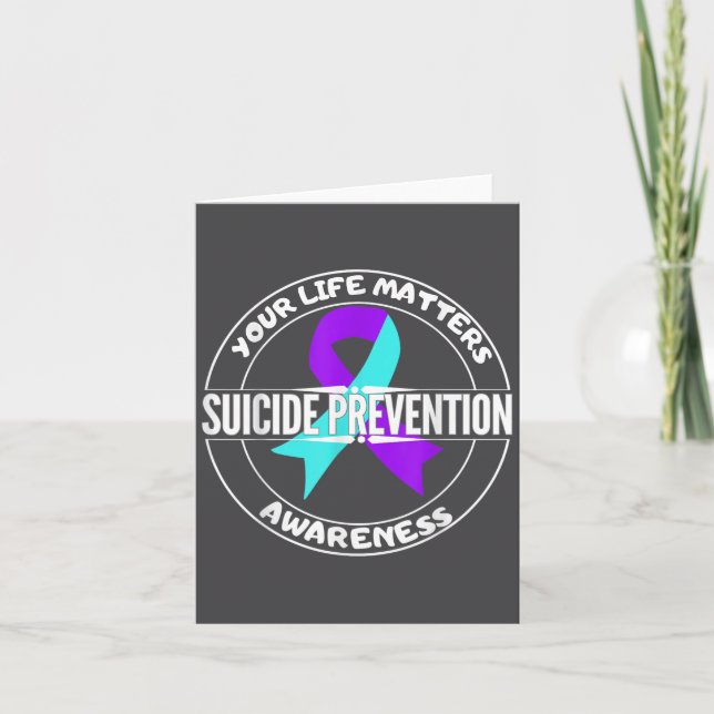 Carte You Life S Suicide Prevention Awareness Teal Purpl (Devant)
