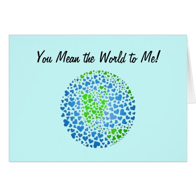 Carte "You Mean the World to Me" (Devant horizontal)