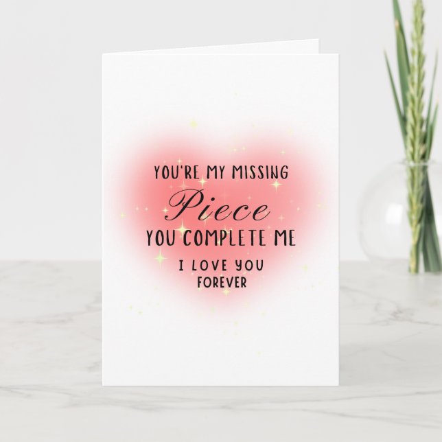 Carte You’re My Missing Piece Personalize (Devant)