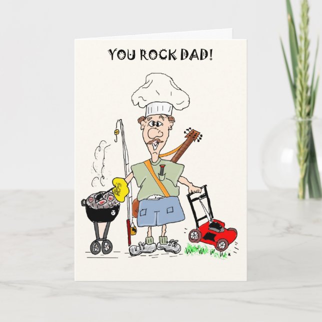 CARTE YOU ROCK HAPPY FATHER'S DAY CARD (Devant)