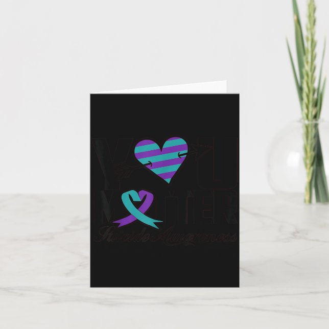 Carte You Suicide Awareness Mental Health Message  (Devant)