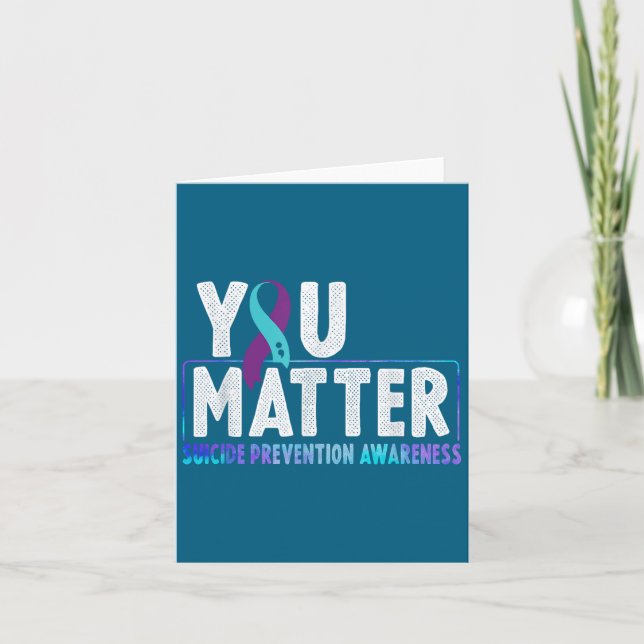 Carte You - Suicide Prevention Teal Purple Awareness Rib (Devant)