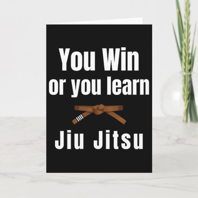 Carte You Win Or You Learn Jiujitsu Judo Karate Boxing K (Devant)