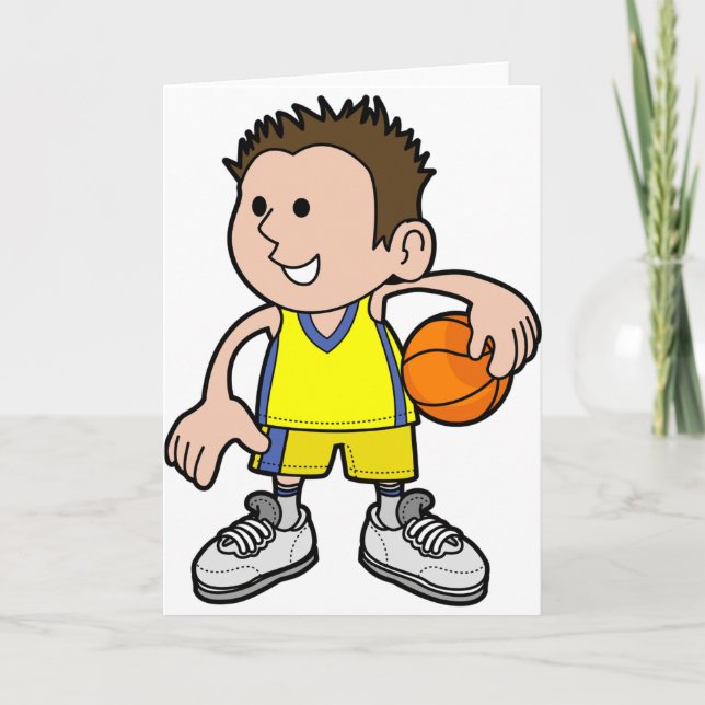 Carte Young Basketball Player Greeting Cards (Devant)