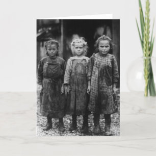 Carte Young Girl Oyster Shuckers, début des années 1900