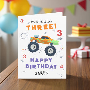 Carte Young Wild Et Trois 3E Voiture Monster Enfants Ann