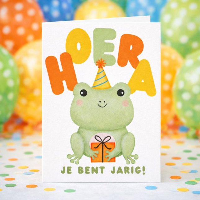 Carte Youpi c'est ton anniversaire Grenouille Joyeux Ann (Créateur téléchargé)