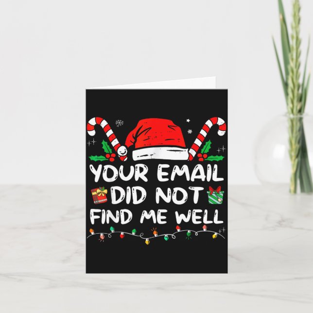 Carte Your Email Did Not Find Me Well Christmas Xmas Off (Devant)