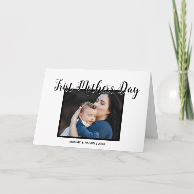 Carte Your First Mother's Day personalised photo &Quote  (Devant)
