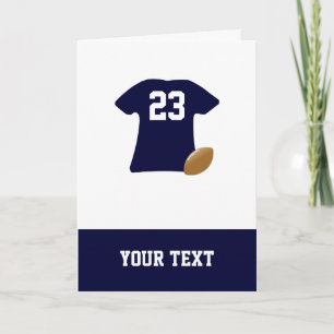 Carte Your Football Shirt With Ball Birthday Card