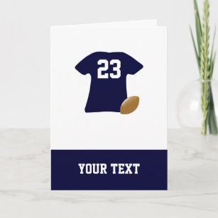 Carte Your Football Shirt With Ball Birthday Card