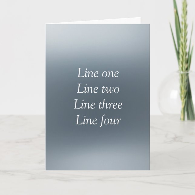 Carte Your message here gray blue metallic background te (Devant)