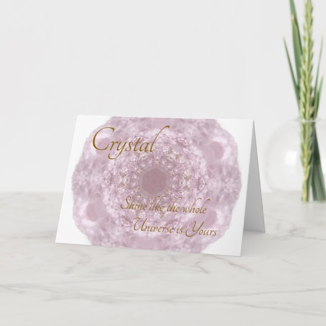 Carte Your Name Custom Crystal Rose Quartz (Devant)