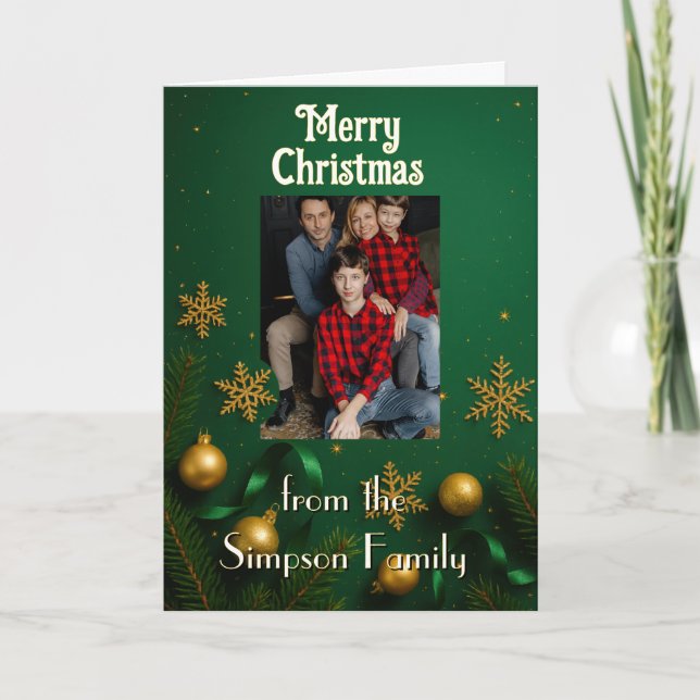 Carte Your photo here Personalized Family Christmas Card (Devant)