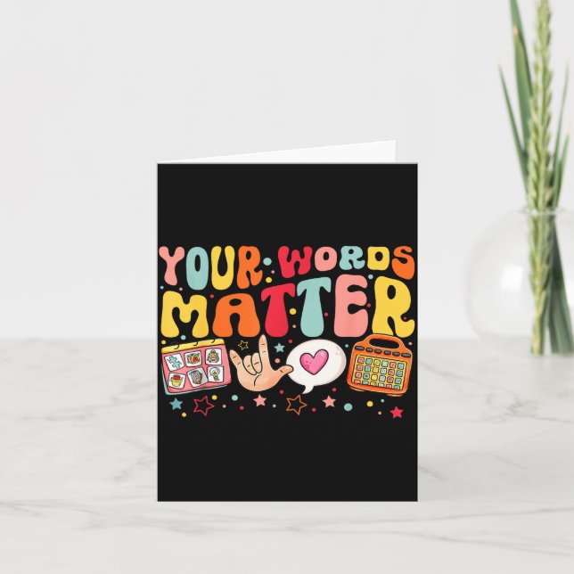 Carte Your Words Speech Therapy Language Pathologist Slp (Devant)