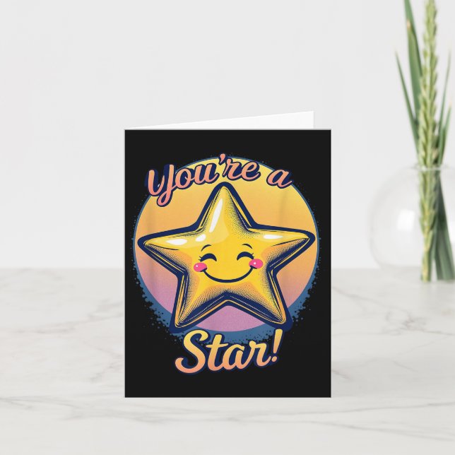Carte You're A Star Compliment Day Motivational Design  (Devant)