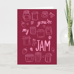 Carte YOURE MON JAM Cute Jars Illustration Valentines Da