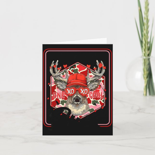 Carte You're One Cool Buck Camouflage Valentine's Day Hu (Devant)