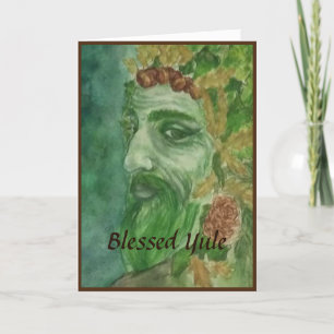 Carte Yule Homme Vert