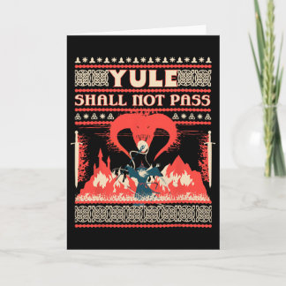 Carte Yule Shall Not P Fantasy Wizard Holiday Pun Funny 