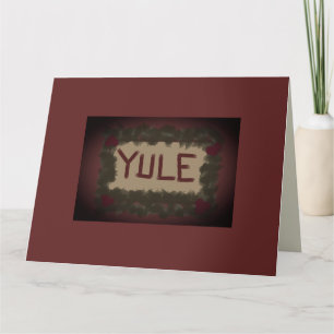Carte Yule Tidings & Holly Berries Noël