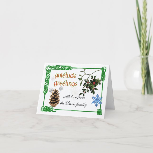 Carte Yuletide celtique (Devant)