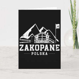 Carte Zakopane Pologne Sports d'hiver Ski Snowboard 