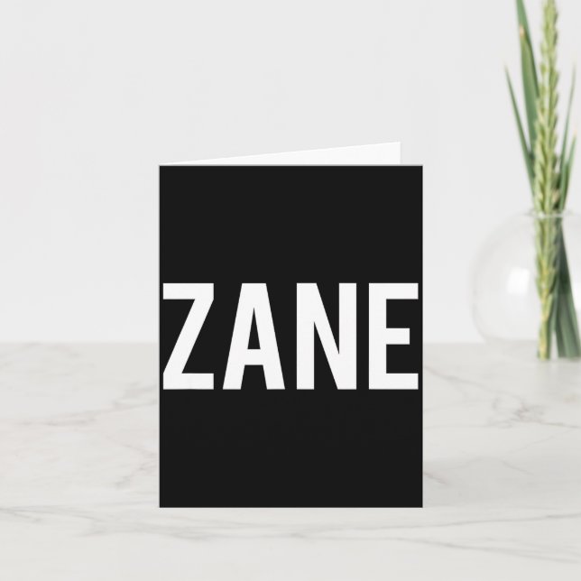 Carte Zane - Cool New Funny Name Fan Gift Tee  (Devant)