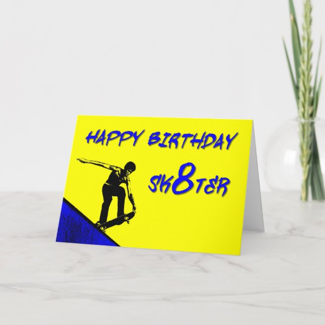 Carte ZAZ256 joyeux anniversaire Sk8ter (Devant)