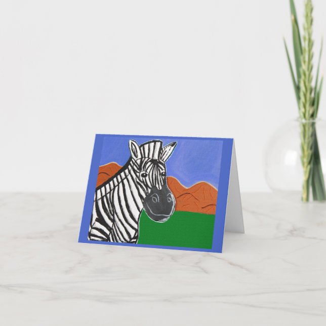 Carte Zebra by Joel Anderson small greeting card (Devant)