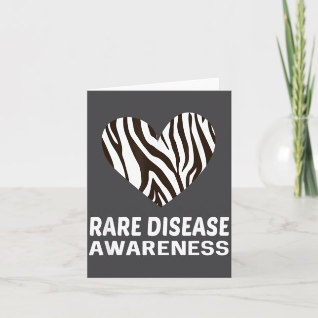 Carte Zebra Heart Rare Disease Awareness Gift 2020  (Devant)