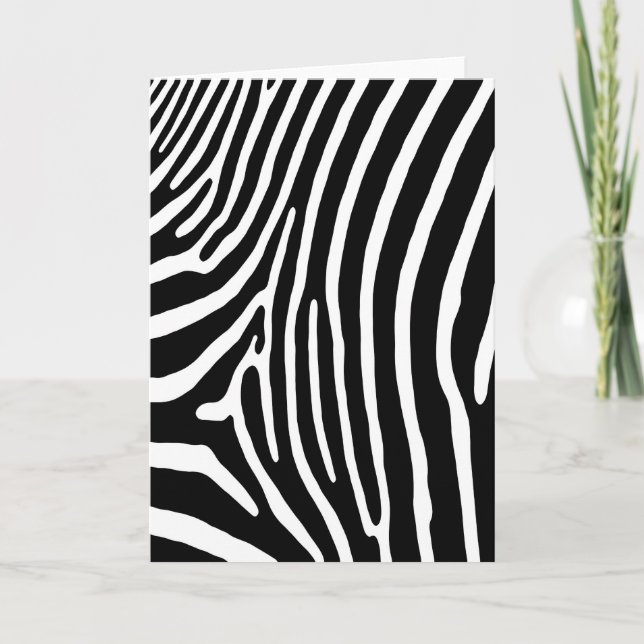 Carte Zebra Stripe (noir et blanc) (Devant)