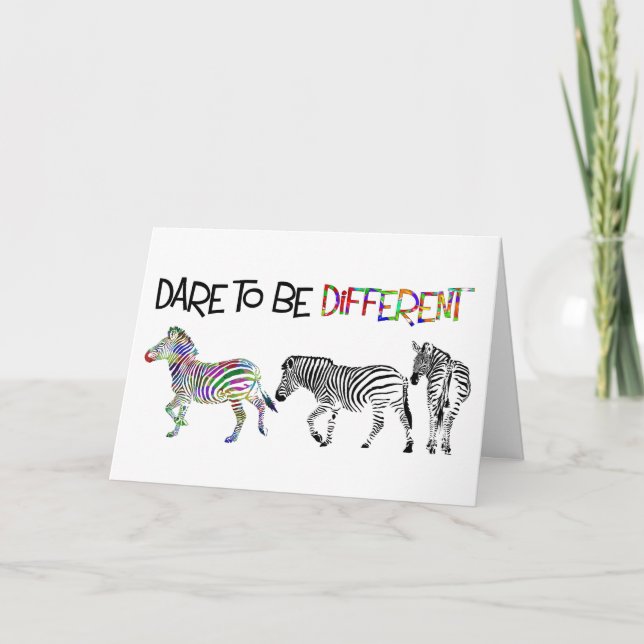 Carte Zebra Studies Birthday Card (Devant)