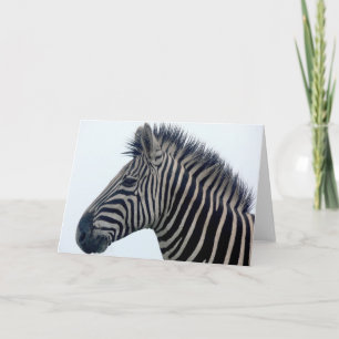Carte Zèbre Safari Mignon Africain Élégant Rayures