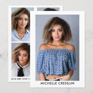 Carte Zed Comp Acteur de modèle photo 5x7