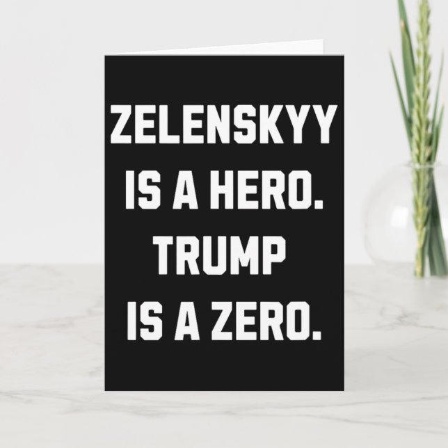 Carte Zelenskyy est un héros.  (Devant)
