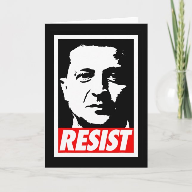 Carte Zelenskyy - Resist Support Ukraine I Stand With Uk (Devant)