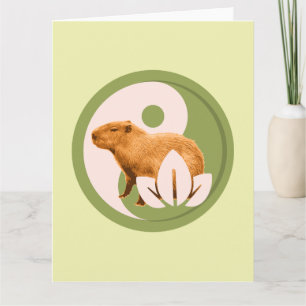 Carte Zen Capybara Yin Yang