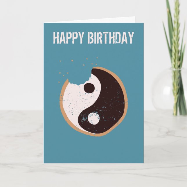 Carte Zen Cookie Yin and Yang Birthday (Devant)