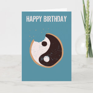 Carte Zen Cookie Yin and Yang Birthday