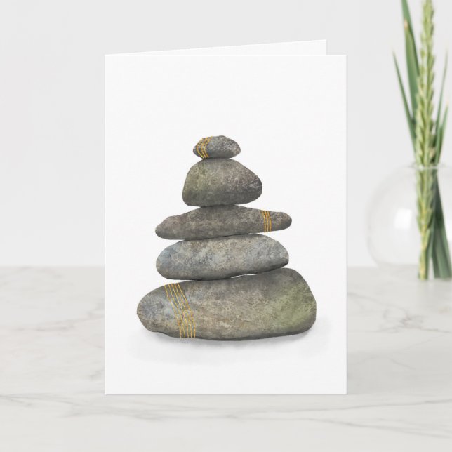 Carte Zen Stones with Gold (Devant)