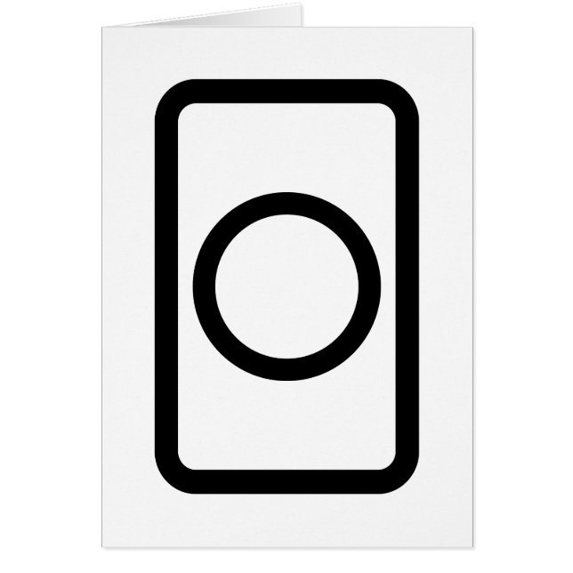 Carte Zener | Carte cercle creux (Devant)