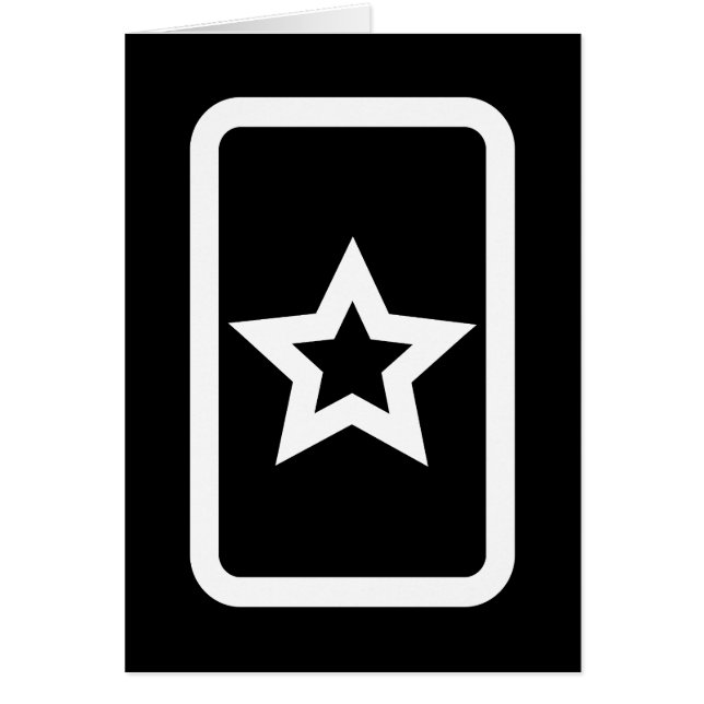 Carte Zener | Carte étoile Hollow 5 points (Devant)